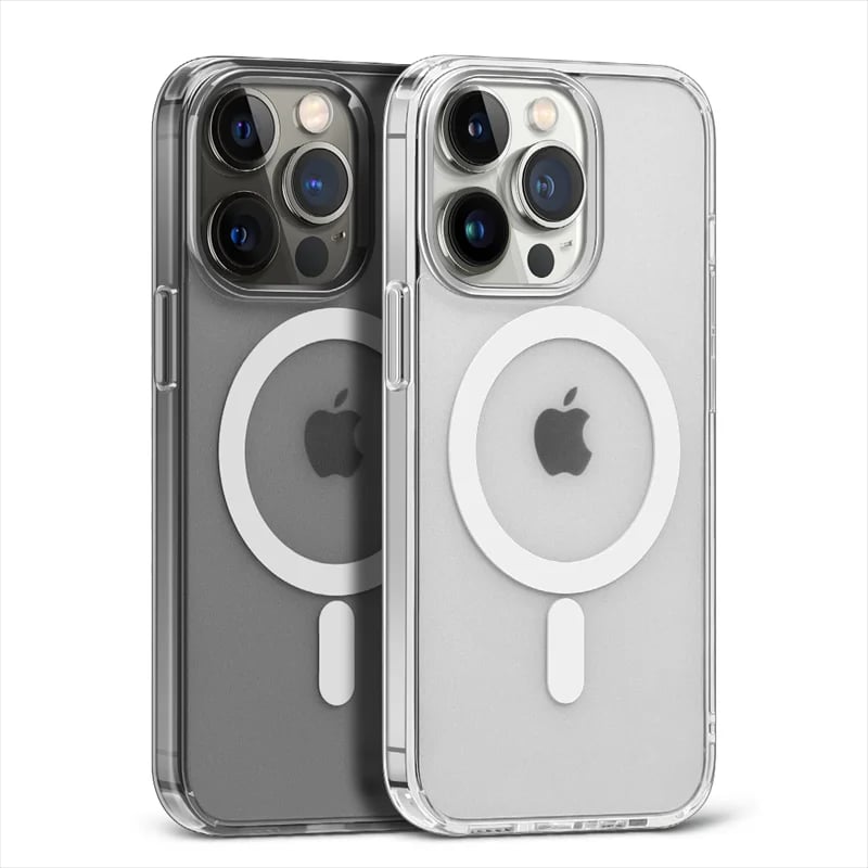 Magnetický průhledný kryt pro iPhone s bezdrátovým nabíjením, kompatibilní s 16, 15, 14, 13, 12, 11 Pro Max Plus