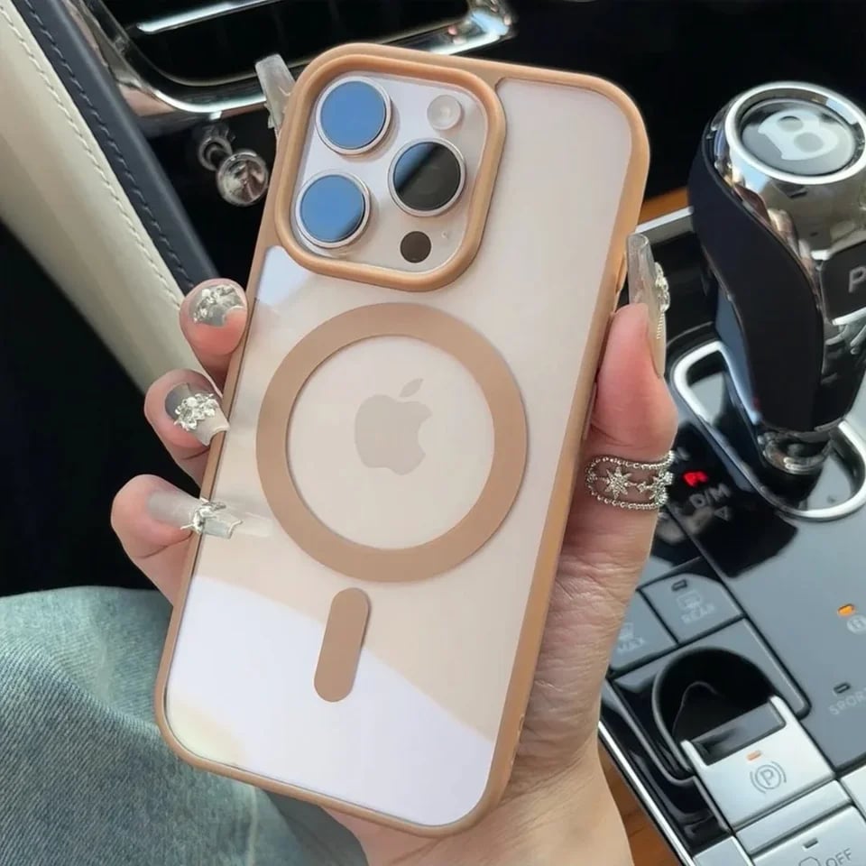 Bezdrátové nabíjecí průhledné pouzdro na telefon pro iPhone 16 15 14 13 12 11 Pro Max magnetický nárazník
