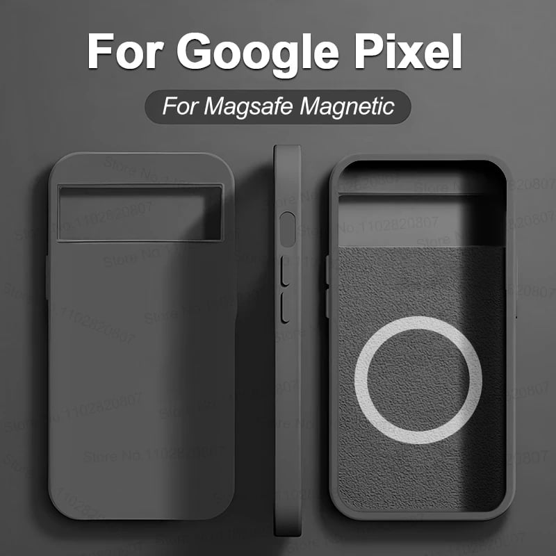 Tekutý silikonový magnetický kryt na telefon pro Google Pixel 8 7 6 Pro bezdrátové nabíjení s nárazníkem