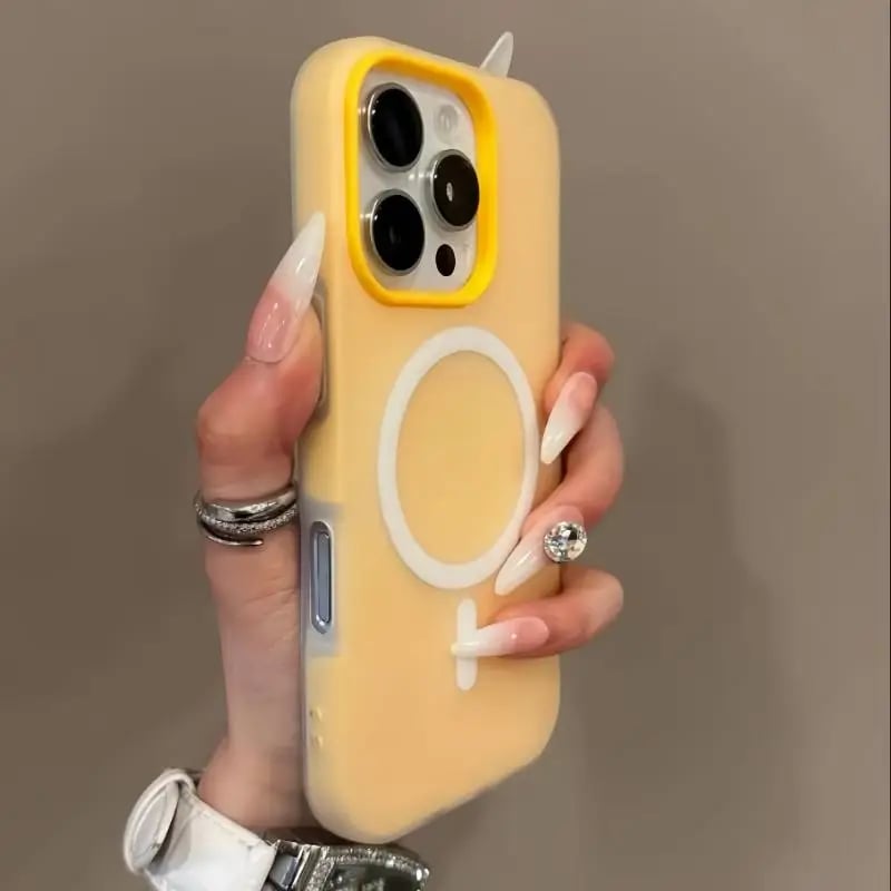 Magnetický kryt na iPhone 2 v 1 s bezdrátovým nabíjením - měkký matný kryt pro iPhone 17 16 15 14 13 12