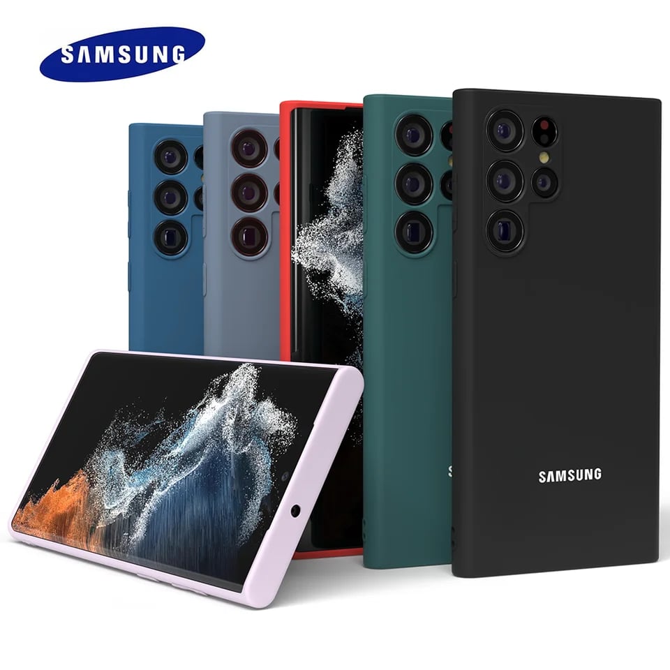 Silikonový kryt na telefon s tekutým povrchem pro Galaxy S25 S24 S23 S22 S21 S20 Ultra Plus FE