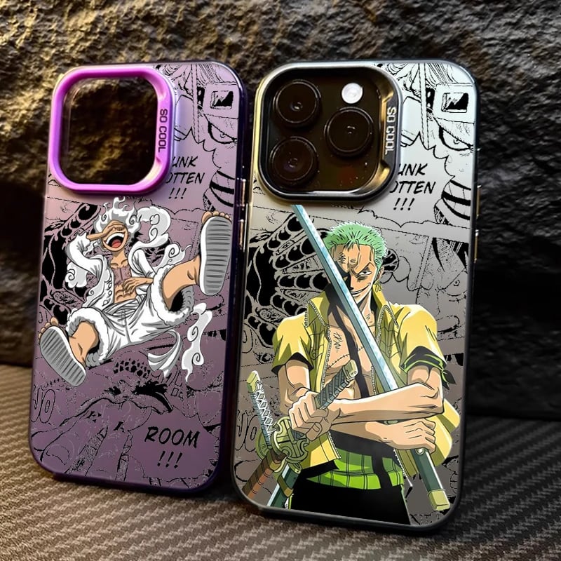 Matný kryt s motivem anime a bonbónů pro iPhone 16 15 14 13 12 11 Pro Max XR XS 8 7 Plus