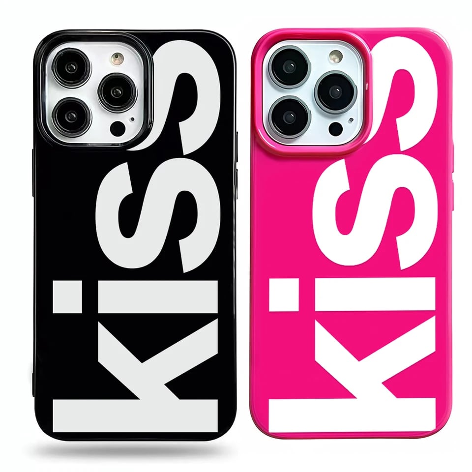Personalizovaný měkký kryt s motivem polibku pro iPhone 16 15 14 13 12 11 Pro Max XR XS 7 8 Plus