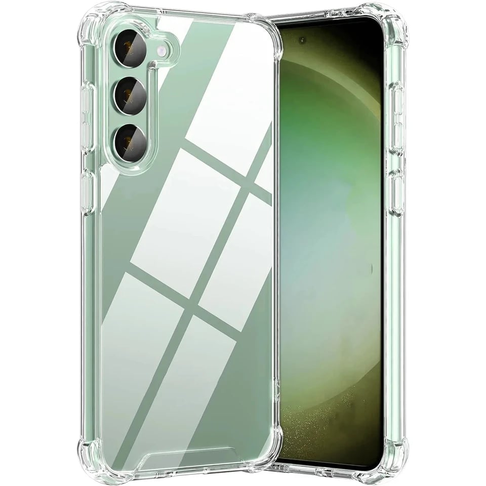 Nárazuvzdorné průhledné pevné pouzdro pro Galaxy S24 S23 S22 S21 S20 S10 Note 20 10 9 8 Plus Ultra FE