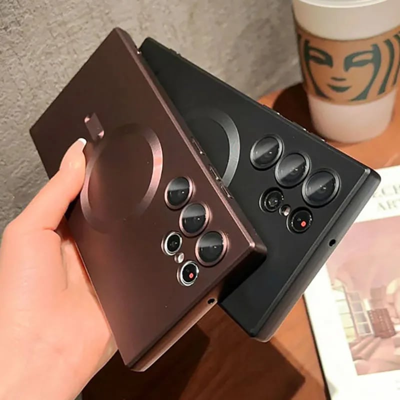 Magnetický kryt na telefon pro Samsung Galaxy S24 S23 S22 S21 Ultra Plus FE s bezdrátovým nabíjením