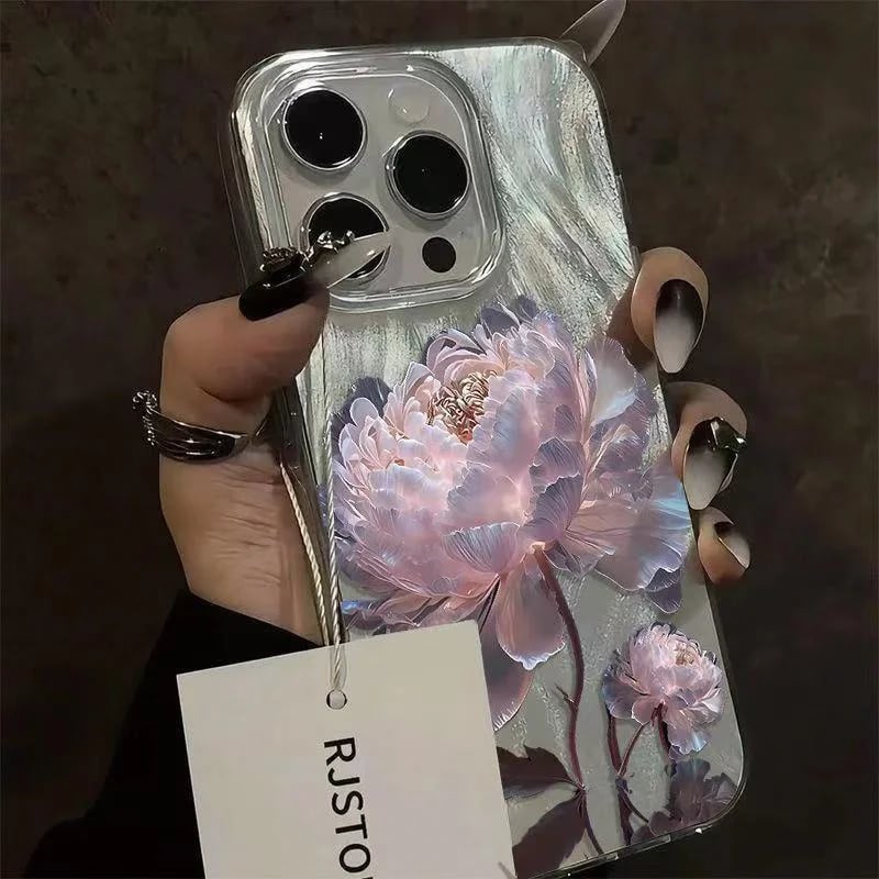 Pouzdro na telefon Růžová pivoňka lotosový květ pro Samsung Galaxy A15 A35 A55 A14 A34 A54 A32 A52 S25 S24 S23