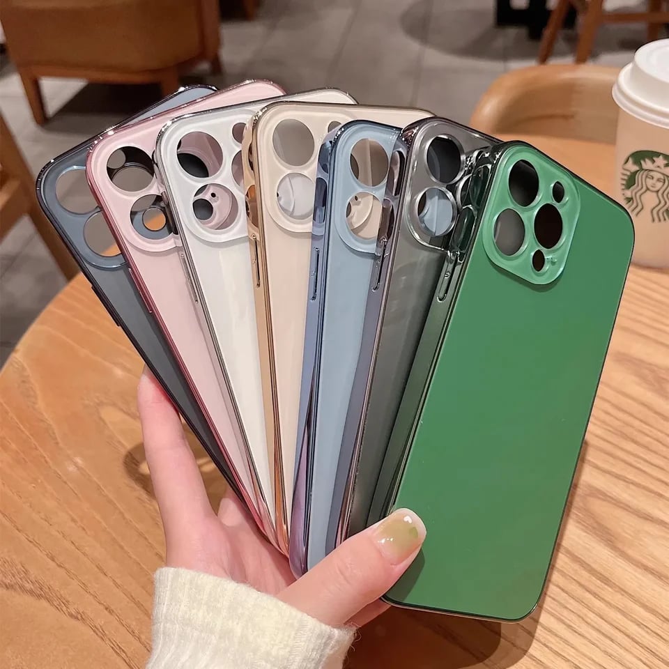 Tenký matný kryt pro iPhone s ochranným krytem objektivu fotoaparátu pro 11, 12, 13, 14, 15, 16 Pro Max