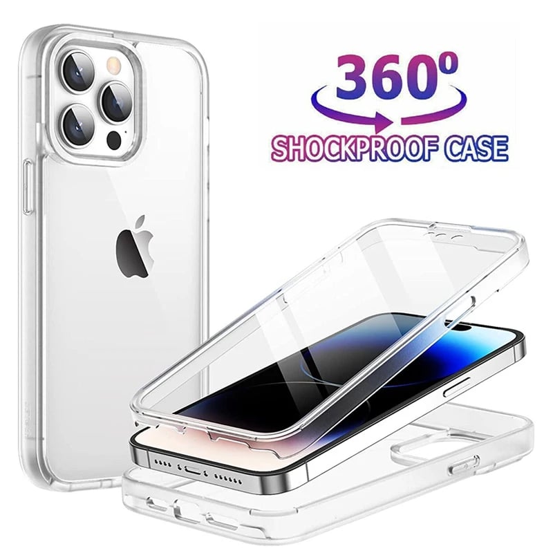 360° plná ochrana proti nárazům a nárazům, pouzdro na telefon pro iPhone 14 15 16 Pro Max 13 12 11 XR XS