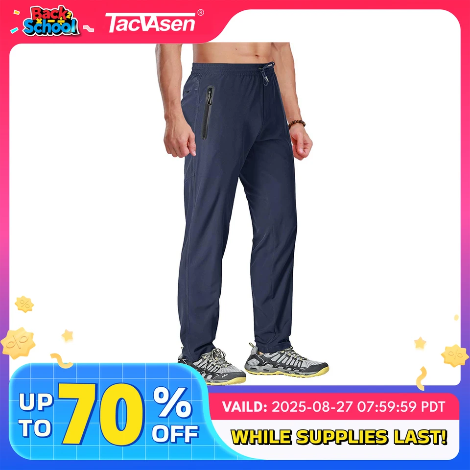 Pánské outdoorové kalhoty rychleschnoucí lehké běh turistika fitness joggers