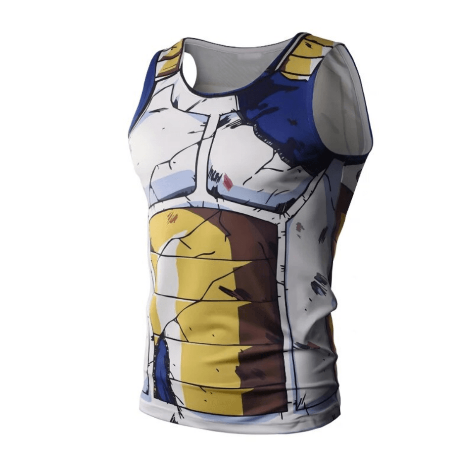 Pánské 3D fitness tílko kompresní bez rukávů pro posilovnu a cosplay léto