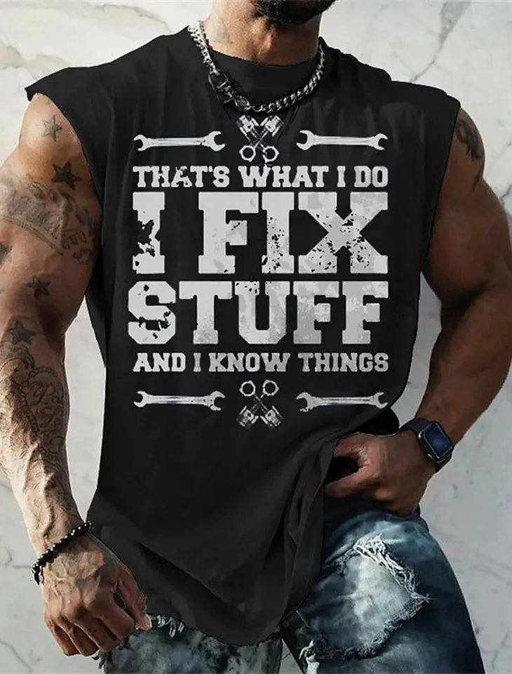 Pánská fitness vesta bez rukávů s potiskem retro oversized tričko S-5XL