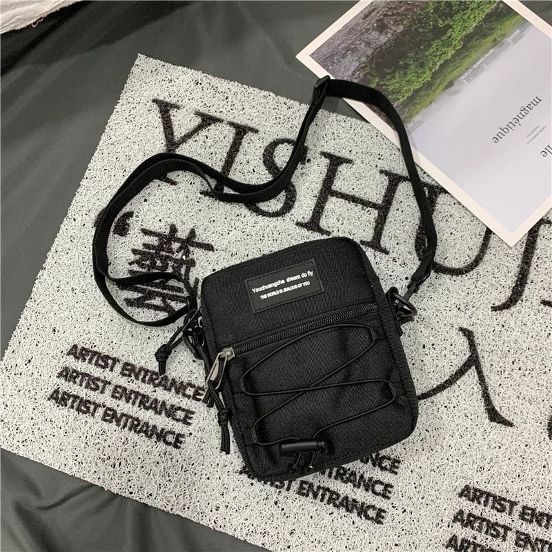 Dámská crossbody kabelka s medvídkem a králíčkem - malá plátěná taška přes rameno