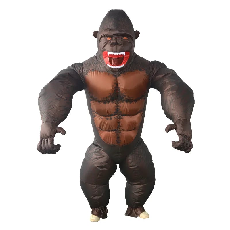Nafukovací kostým King Kong opice pro dospělé děti Halloween karneval maškarní šaty