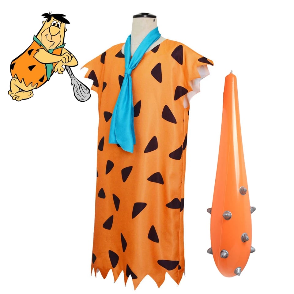 Pravěký kostým dospělí kamenná doba Halloween karneval cosplay s kyjem 95 znaků