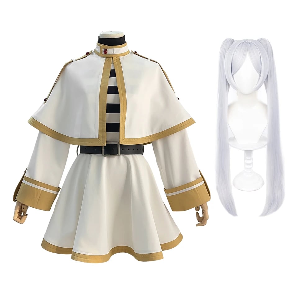 Anime Cosplay Kostým Šedý Plášť Šála Šaty Paruka Šedivé Culíky Vánoce Růžová Síť 95 znaků
