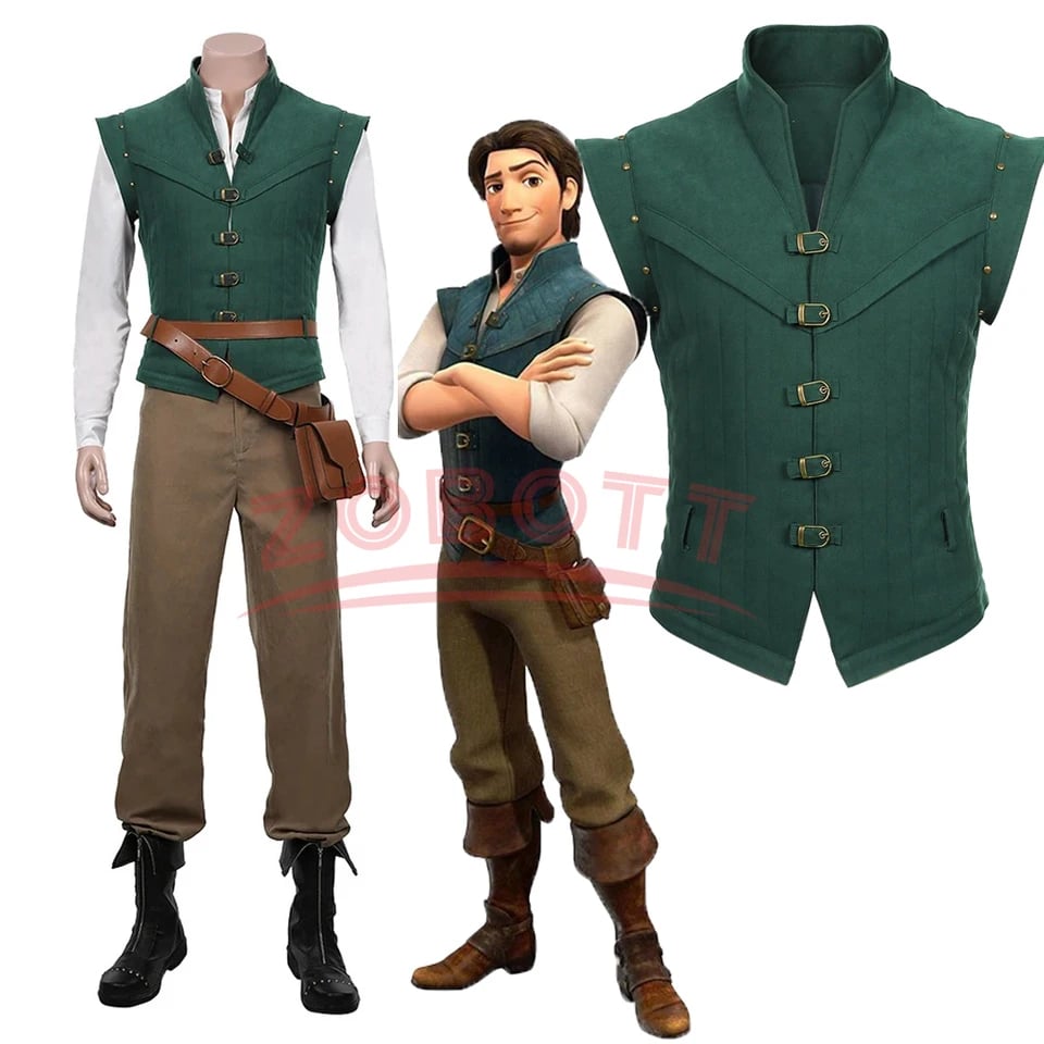Kostým Flynn Rider Tangled pro dospělé - Karnevalový outfit na Halloween s doplňky