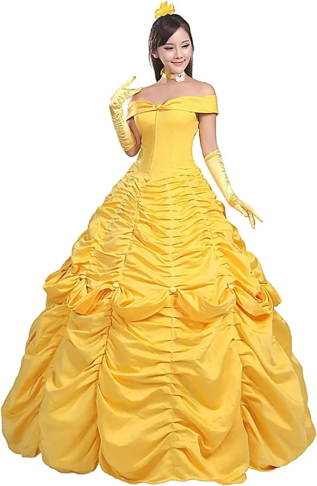 Kostým Kráska a zvíře - Dívčí princezna šaty na Halloween a karneval cosplay