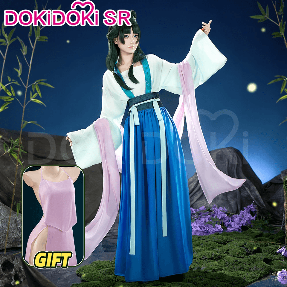Maomao Cosplay Kostým Anime Modrá Šaty Paruka Halloween XS-4XL Apothecary Diaries