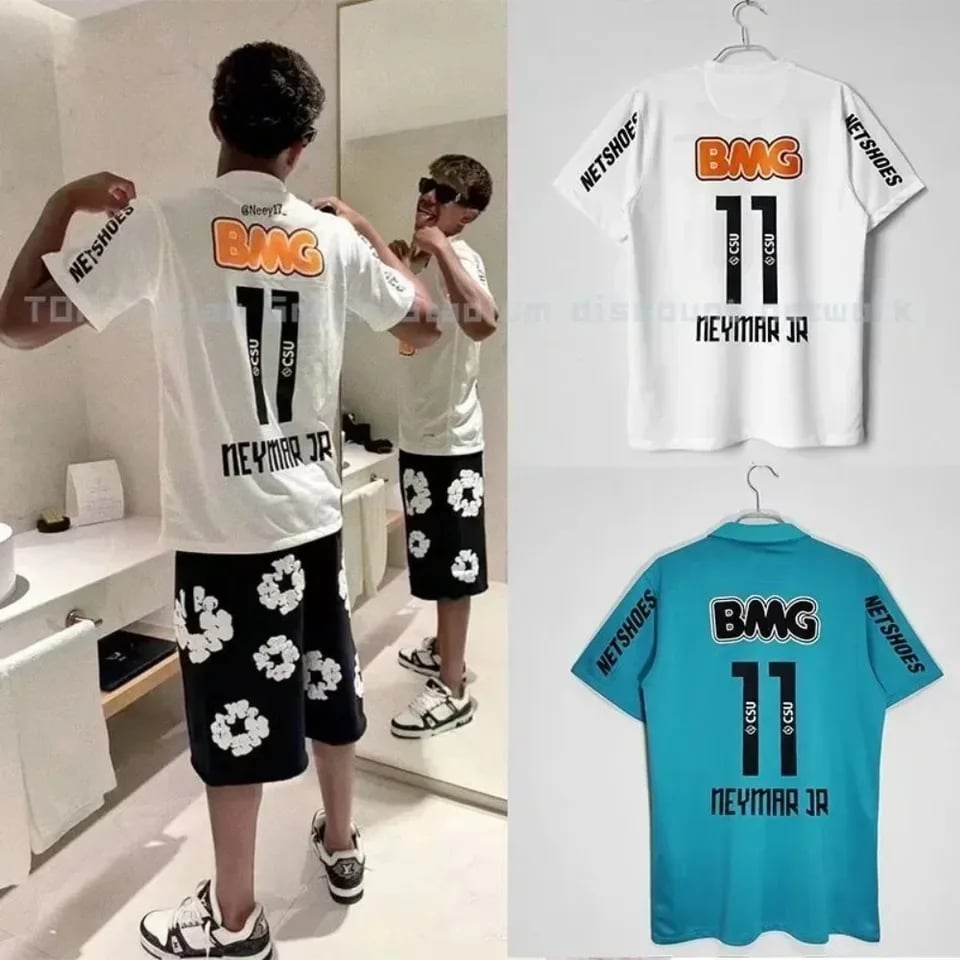 Fotbalový dres Santos č.11 Neymar domácí retro tričko 3D tisk prodyšné pánské