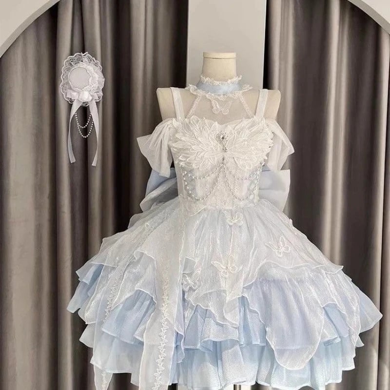 Dámské roztomilé letní mini šaty s krajkou ve stylu Y2k vintage elegance krátký rukáv