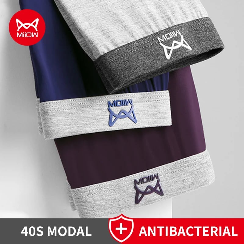 Pánské boxerky prodyšné modal antibakteriální pohodlné spodní prádlo 3 ks