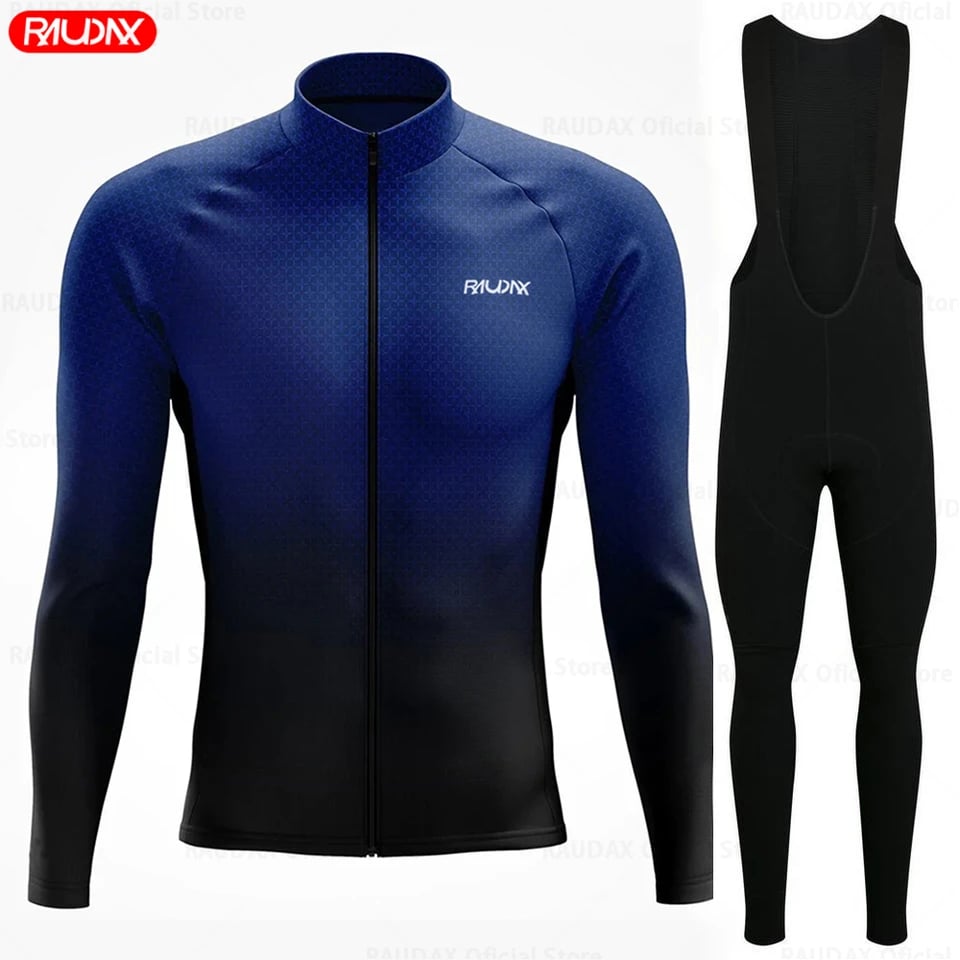 Pánský cyklistický dres a kalhoty sada dlouhý rukáv silniční MTB prodyšný elastický