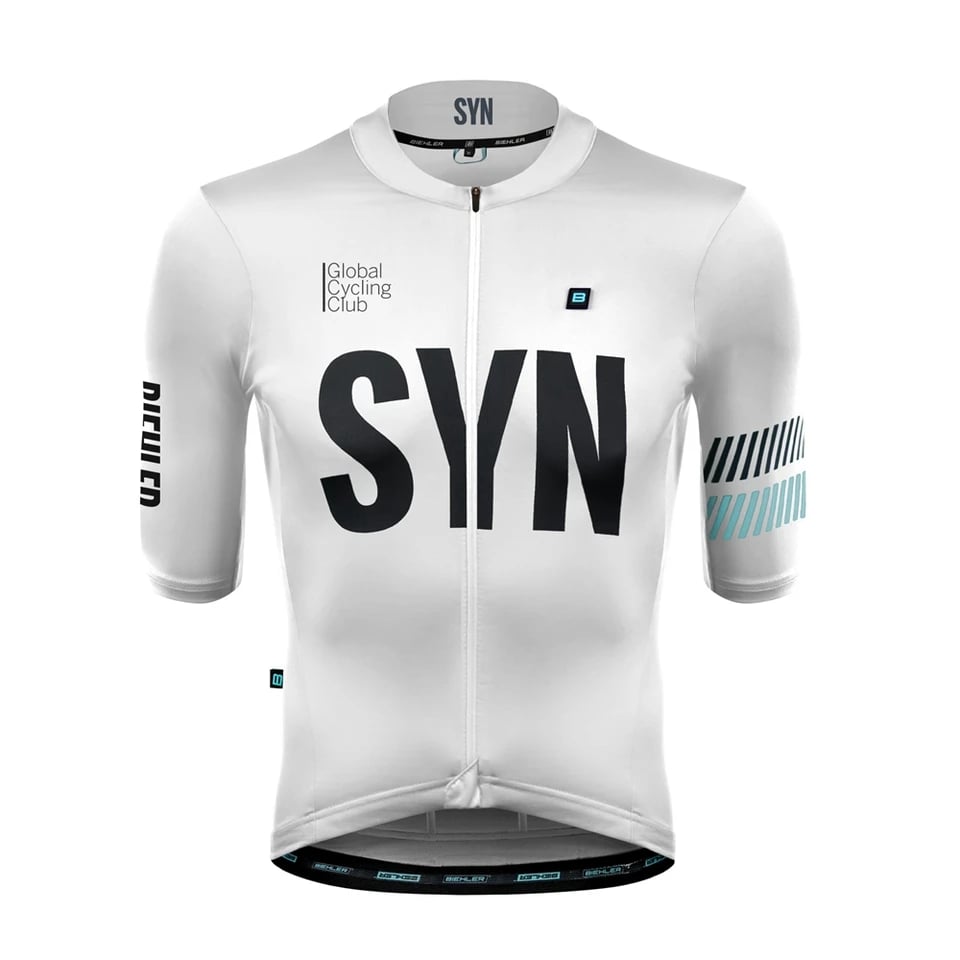 Lehký cyklistický dres pánský bílý prodyšný sportovní MTB krátký rukáv prémová kvalita