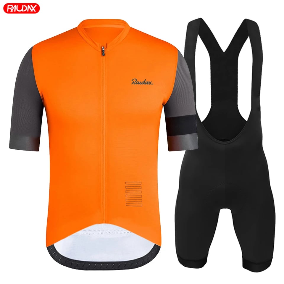Prodyšné cyklistické oblečení pánské letní MTB dres + kraťasy sportovní sada