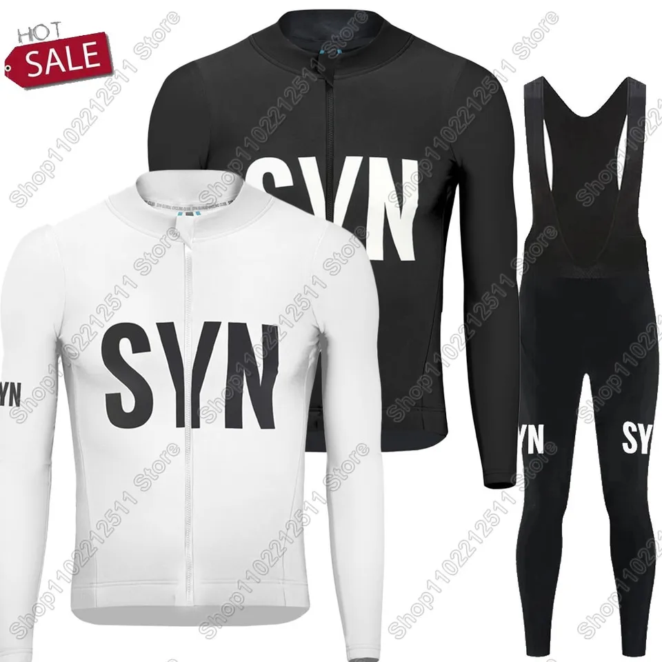 Pánská cyklistická sada dres + kalhoty bílá černá - prodyšný MTB outfit pro letní a zimní jízdu