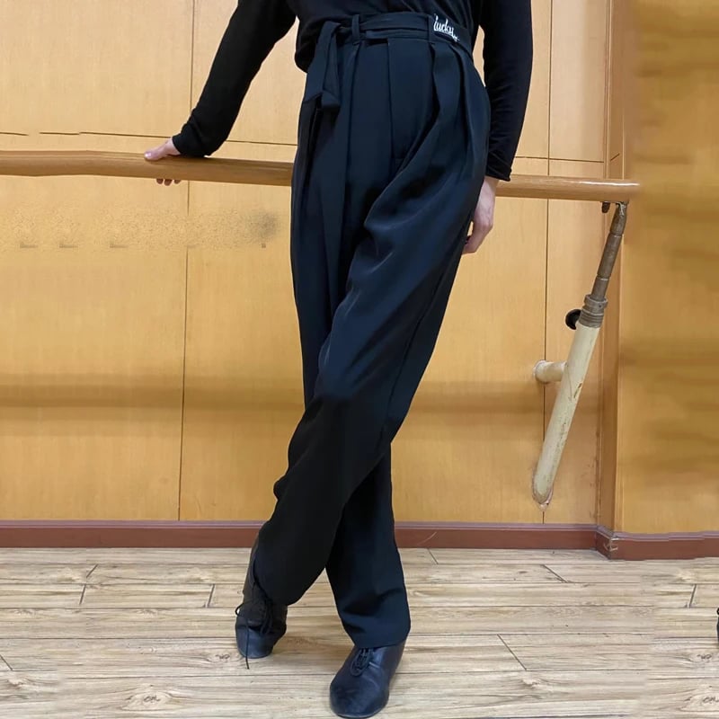 Pánské taneční kalhoty - volný střih pro latinské tance, rumba, tango, tréninkové oblečení