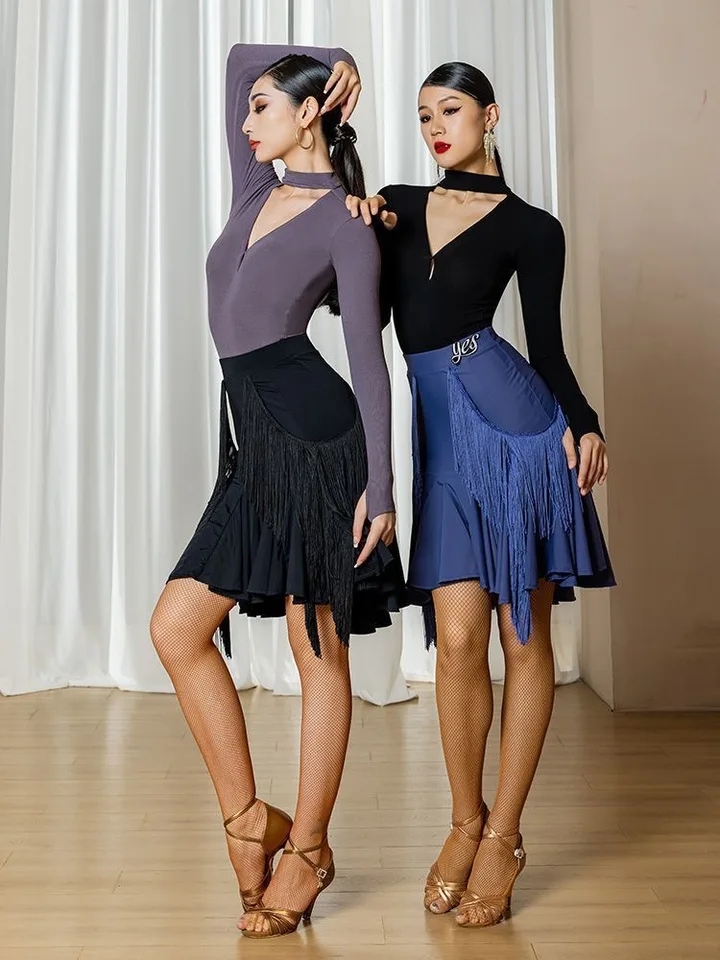 Dámský taneční top na latino a balet - sexy elastický body pro tanečnice, flexibilní sportovní oblečení