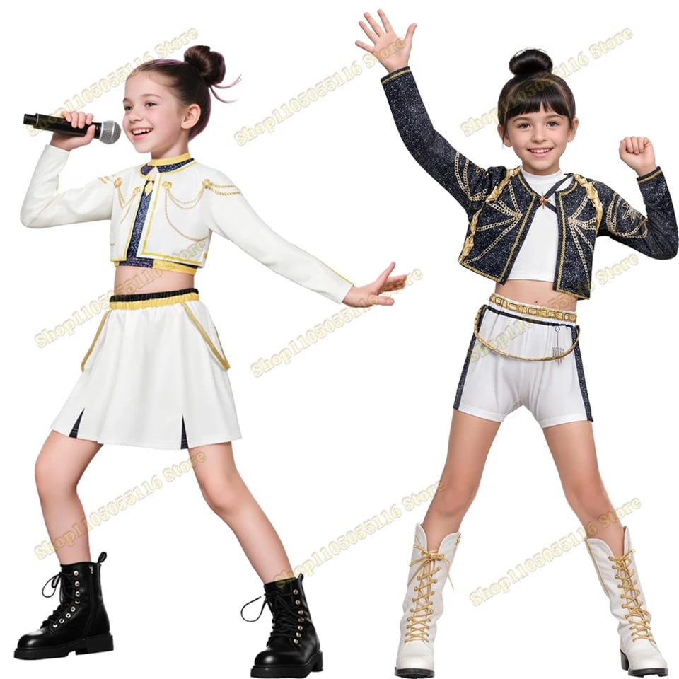 Černý luxusní cosplay kostým Demon Hunter s parukou - Halloween party outfit unisex