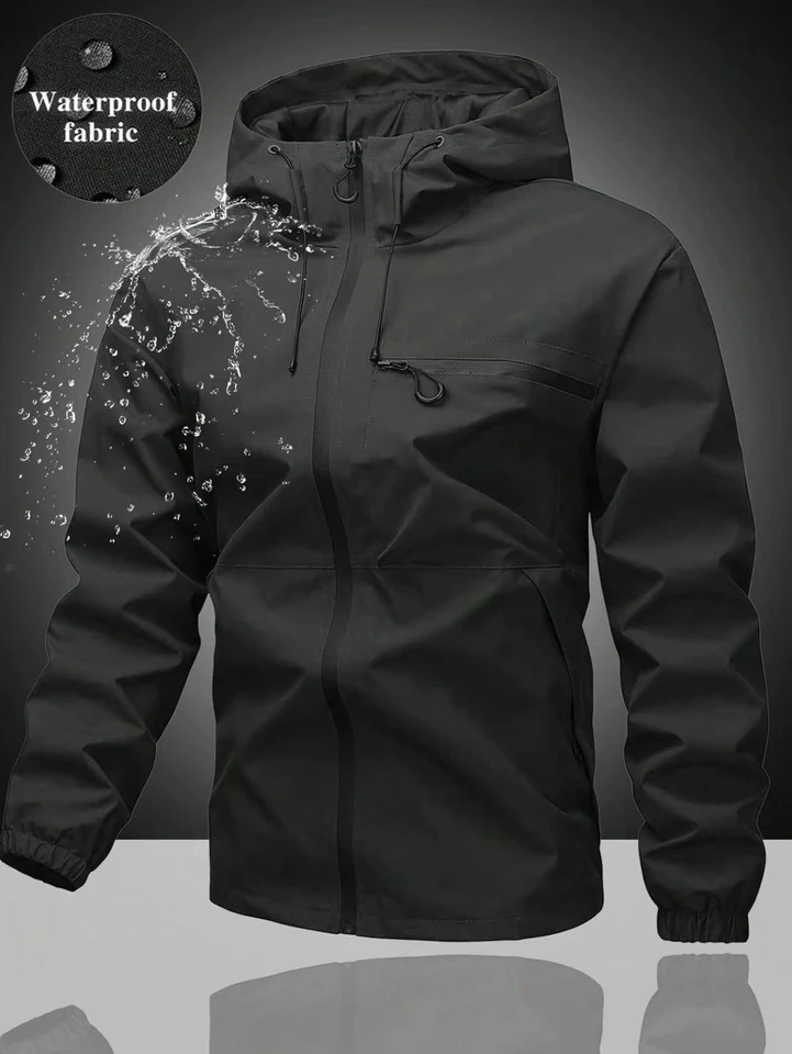 Pánská prošívaná bunda s kapucí - stylový outdoor casual sportovní svetr