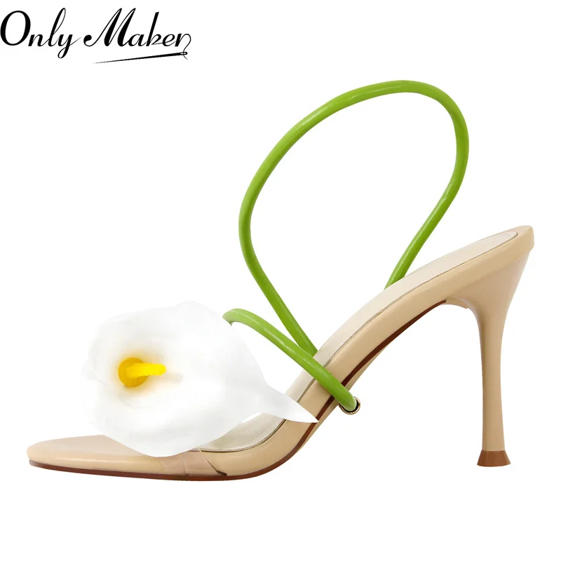 Dámské svatební sandály s otevřenou špičkou na vysokém podpatku elegantní letní obuv