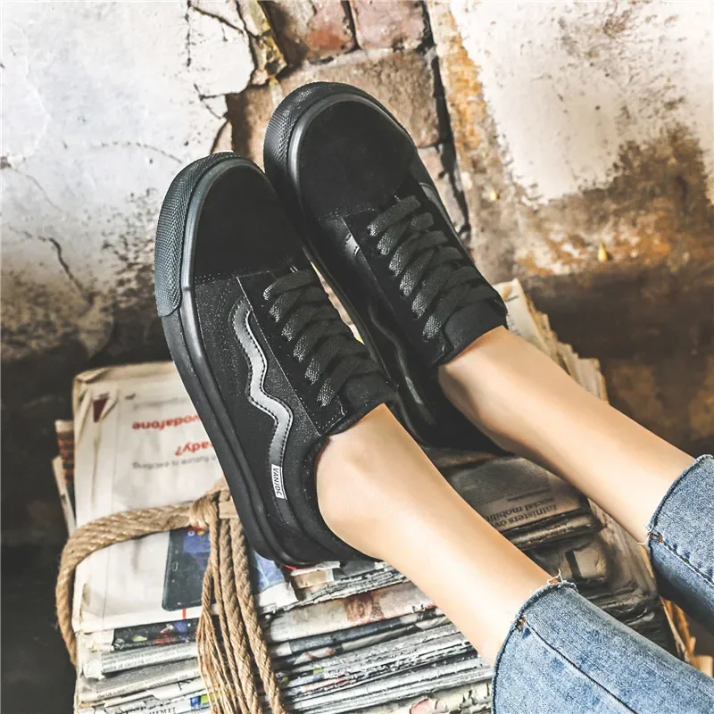 Zimní nízké boty s fleecovou podšívkou z bavlny Dámské nazouvací skateboard boty pro studenty