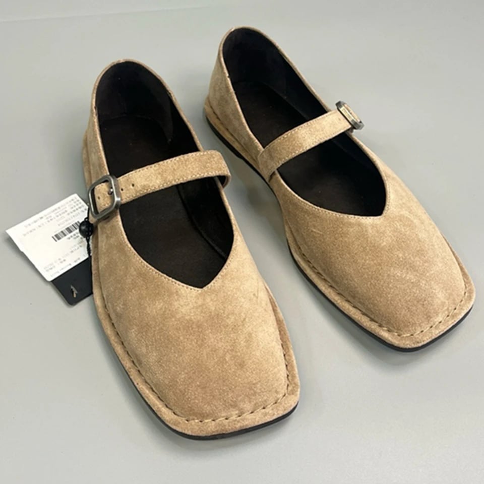 Dámské kožené slip on loafers vintage minimalistické boty francouzský styl