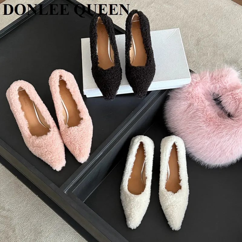 Dámské špičaté slip-on lodičky 2025 Elegantní plesové boty pro ženy