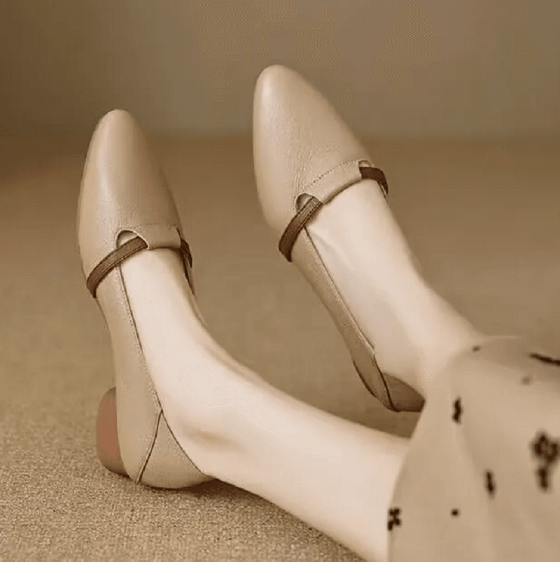 Dámské lehké boty na jaro léto s protiskluzovou podrážkou a čtvercovým podpatkem do kanceláře