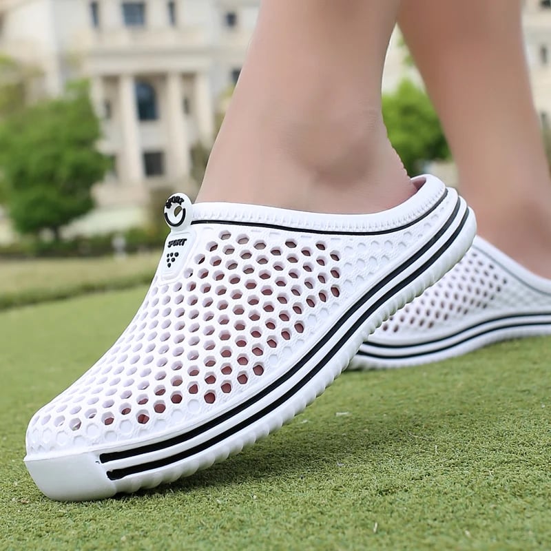 Unisex plážové sandály dírované letní pohodlné žabky