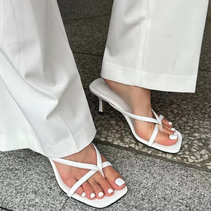 Dámské letní pantofle šlapky na podpatku Elegantní stylové