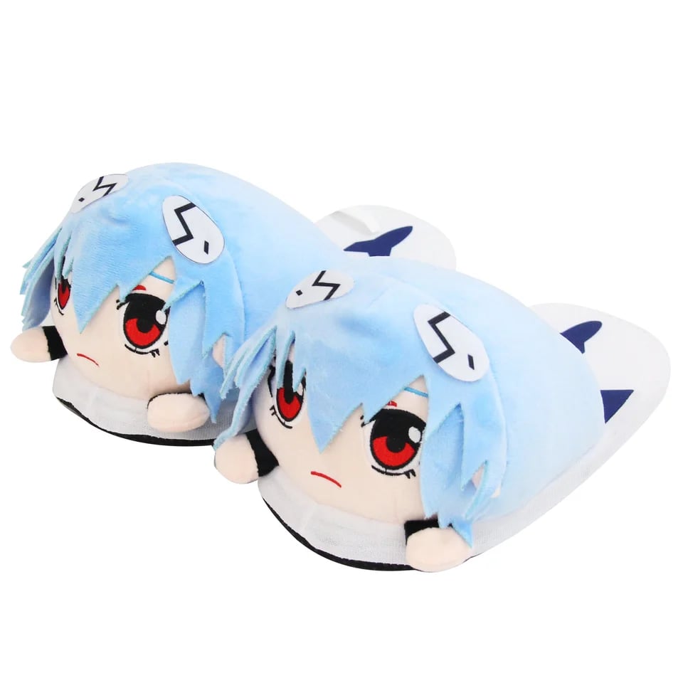 Kreslené pantofle pro pár domácí plyšové bavlněné Rei Ayanami podzimní zimní