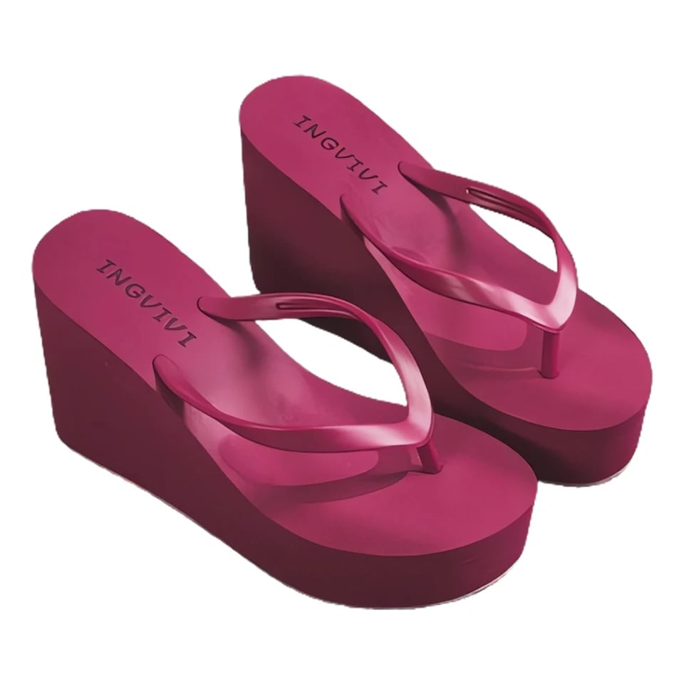 Dámské žabky na platformě wedges pohodlné letní sandály na pláži s 9 cm výškou