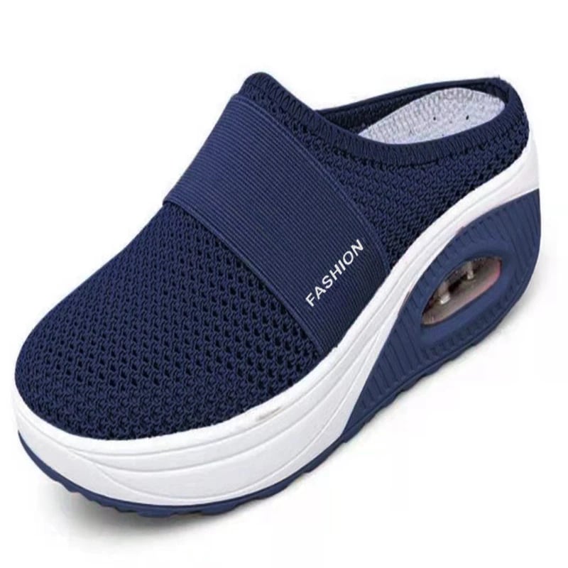 Dámské sandály na klínu a pantofle s otevřenou špičkou slip on pohodlné