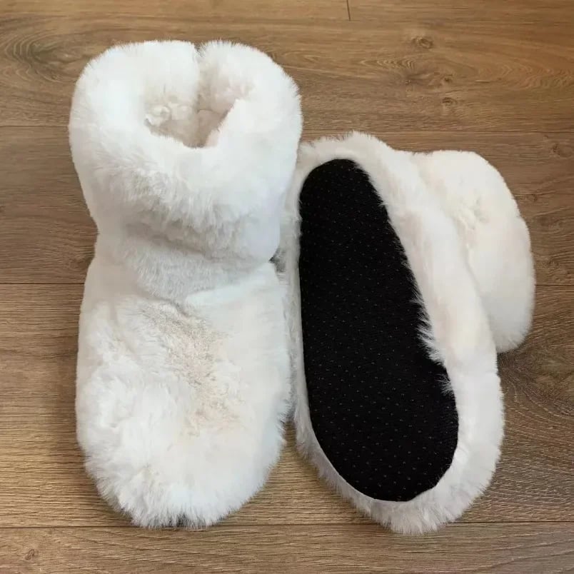 Unisex zimní papuče z kožešiny teplé plyšové pro domácí použití