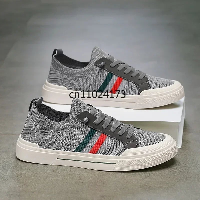 Prodyšné pánské síťované boty Slip on tenisky kanvasové lehká podrážka casual sportovní