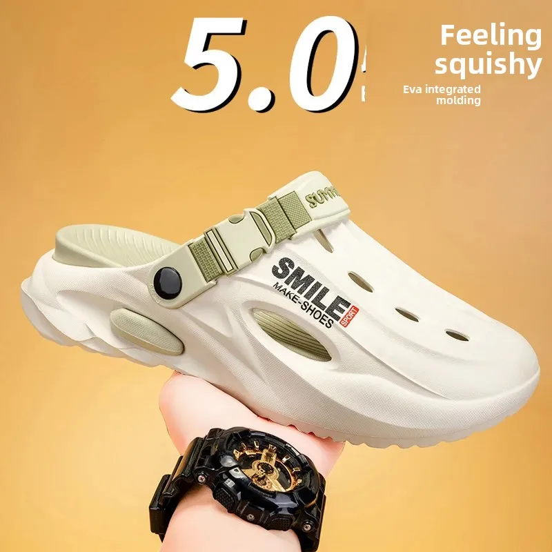 Pánské letní protiskluzové sandály s tlustou EVA podrážkou pohodlné měkké dno pro venkovní použití