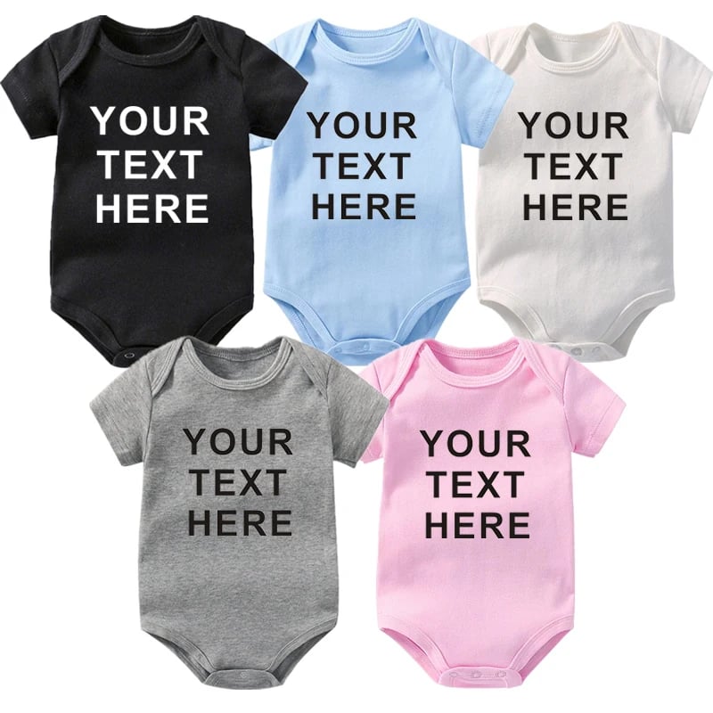 Personalizovaný kojenecký romper s vlastním fotem a jménem krátký i dlouhý rukáv