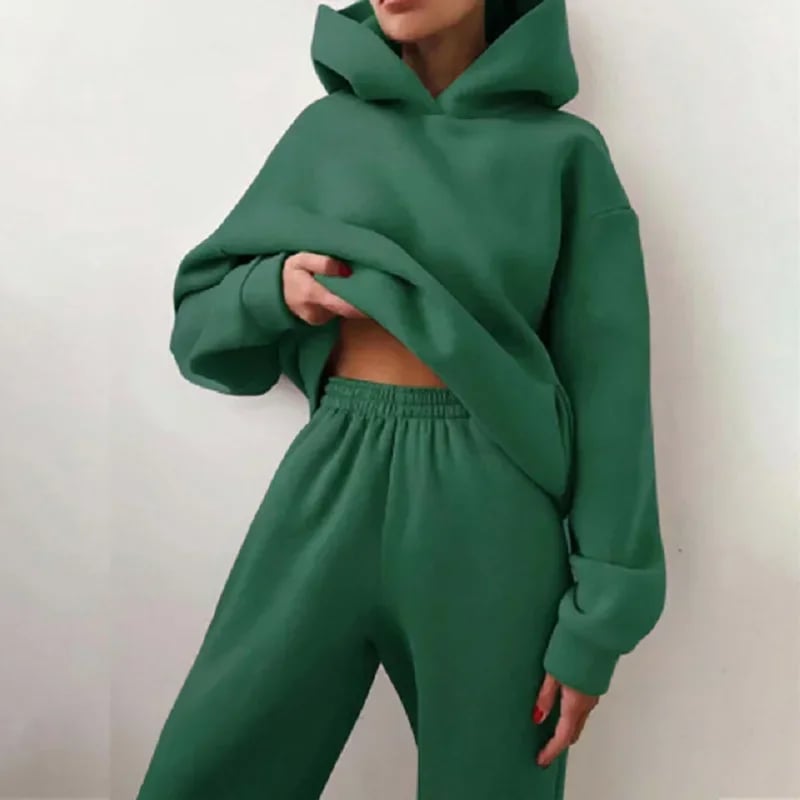2024 Trend Pánský dvoudílný teplý svetr a kalhoty set Casual móda